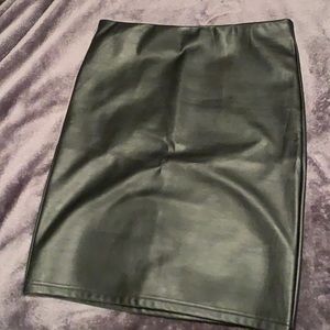 Faux Leather Skirt
